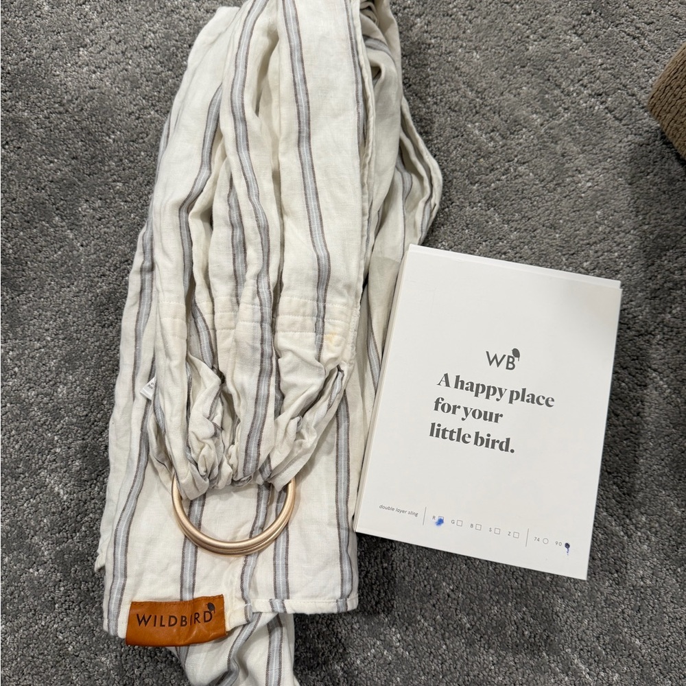 WildBird Sling with Cream and Gray Stripes - Picture 2 of 2